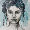 "woman", 90x110 cm, acryl on canvas, 2022